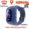 OLED Kids GPS Tracker Watches Anti-Lost SOS GPS Location Sim IOS Android Сотовый телефон многоцветный камуфляж детские умные часы