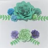 Dekoratif Çiçekler 2023 Montajlı 8 Dev Kağıt 4 Yaprak Düğün Zemin Bebek Kreş Duş Oturma Odası Deco Karışım Boyutları