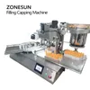 ZONESUN Tappatrice di riempimento da tavolo Confezionatrice automatica rotativa per flaconi di colliri