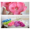 Dekorativa blommor 70 cm Silk Phalaenopsis Artificial Branch Fake Plant for Wedding Year Home Party Bouquet Table