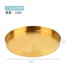 Piatti Nordic Wind Light Luxury Storage Disc Golden Stainless Steel Round Straight Edge Vassoio Cosmetic Jewelry Tea Plate