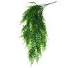 Flores decorativas Guirnaldas 82 cm 5 tenedores Planta artificial Vides Colgante de pared Artesanías verdes Hojas falsas Plástico Orco Rattan Home Garde Dhniq