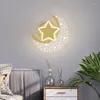 Wall Lamps Children'S Room Star Moon Acrylic Led Lamp Hallway Corridor Bedroom Baby Sleeping Night Lights Creative Home Deco Sconce