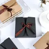 Gift Wrap With Ribbons Cloth T-Shirt Scarf Pack DIY Craft Cardboard Package Wrapping Square Kraft Paper Box Candy Storage