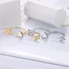 Rings de cluster Arqueiro romântico de amor anel de dedo duplo para femme requintado pano de cristal de coração anilos bijoux jóias vintage de casamento