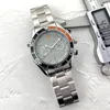 MEN 2022 MENS FOR MENS WATHES 40mm 5つのステッチすべてのダイヤルワーククォーツウォッチトップラグジュアリーブランドクロノグラフクロックスチールベルトメンズファッションオム