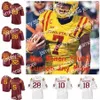 American College Football Wear Thr NCAA College Jerseys ISU Iowa State Cyclones 25 Sheldon Croney Jr.28 Breece Hall 3 Jaquan Bailey Kene Nwangwu 9 Joseph Scates Custo