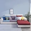 Chair Covers Seersucker Solid Color Elastic Sofa Seat Cushion Cover Couch Slipcovers Furniture Protector 1/2/3/4