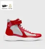Famous Brand America Cup high-top Sneakers Shoes Bike Fabric Patent Leather Light Rubber Sole Casual Walking Discount Sports Shoe EU38-46 Original Box
