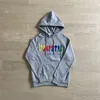 Men's Hoodies UK London Trapstar Decoding Hooded Sportswear-gray Revolution Medium Men's and Women's Sportswear Suit Set