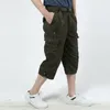 Męskie spodnie dresowe menu Casual Cotton Streetwear Przycięte spodnie mody ładunki wojskowe krótkie pantalony hombre joggers ubrania