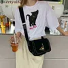 Cross Body 2022 Fashion Saturn Canvas Preppy Style Damen Message Handtaschen Gilrs Single Shoulder Umhängetaschen 010523H