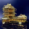 Blokkeert metalen oceaan oude Chinese architectuur 3D metalen puzzel yuejiang toren diy laser snijmodel jigsaw speelgoed voor volwassen 230105