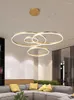 Pendants Lampes Postmodern Lights Circle Aluminium Lampe pour le salon