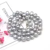Halsband, 7–8 mm, natürliche Perlenkette, wirklich Süßwasserperlen, für Damen, Hochzeit, Party-Zubehör