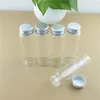 Storage Bottles 6 Pcs/lot 37 120mm 100ml Glass Jars Bottle Aluminum Caps Test Tube Jar Container Diy Spice Candy Containers