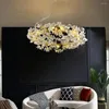 Pendant Lamps Hanging Light Fixture Decorative Exterior Dining Room Bar El Crystal Glass LED Lamp Lighting