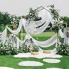 Fleurs Décoratives 24 Couleurs Frais Tulle Net Tissu Doux Décoration De Mariage Robe Décor Jupe Ourlet Tissu Voile Coiffe DIY Matériaux