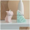 Candles Ins U S L Style Yarn Geometric Scented Candle Soy Wax Aromatherapy Ornament Souvenir Home Decoration 220831 Drop Delivery Gar Dh05G