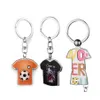 Keychains Felanyards Diy Sublima￧￣o Blank Football Shirt Designer Keychain Bball Uniform Po Frame Keyring Sier Plated Key Ring Dhg1L