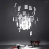 Lâmpadas pendentes Lâmpadas criativas de LED Ingo Zettel'z 5 Luminárias de papel Luminárias Arte branca para decore home C020