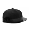 Snapbacks Pangkb Cap Plated Cap Black Black Blank Leather Snapback Hat القبعة البالغة الهيب هوب في الهواء الطلق في الهواء الطلق عظم البيسبول