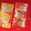 Emballage cadeau mignon dessin animé rouge papier enveloppes argent sac d'emballage année chinoise cadeaux chanceux fête Invitation carte de voeux