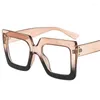 Zonnebrillen frames vrouwelijke transparante decoratieve glazen schattig mooi oversized vierkante optische lens spektakel frame unisex vrouwen gafas