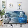 Chair Covers 3D Starry Outer Space Printed Sofa Cover Stretch Milk Silk Fabric Living Room Sectional Double Slipcover