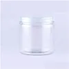 Storage Bottles Jars 8 Oz 250G Plastic Clear Body Scrub Cream Jar Empty Reuse Container With Lids Printable Custom Logo Drop Deliv Dhzvq