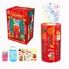 Novel Games Electric Firework Bubble Blower Machine Portable Automatic Maker Toys With Music Light for Activity Festival År 230105