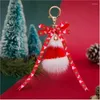 Keychains Christmas Hangers voor sieraden Xmas Bag Charms Real Mini Hats Shape Backpack Hanging