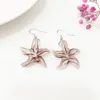 Brincos de colar de vidro de Murano Conjunto de estilo chinês para mulheres feitas à mão 1set Summer Starfish Lampwork Jóias