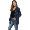 Women's Suits Women Elegant Work Blazers Casual Buttonless Plaid Blazer 2023 Fashion Jackets Office Commute Design Formal