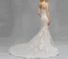 Abiti da sposa eleganti a sirena Sweetheart a vita alta senza maniche in tulle a strati con richiedenti complessi Abito da corte senza schienale Custom Made Plus Size Abiti da sposa