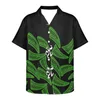 Men's Casual Shirts Samoa Hawaiian Men's Sports Travel Tattoo Printing Summer V-Neck Short Sleeve Clothing