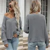 Women's Sweaters Autumn Winter Women Sweater Sexy Off Shoulder Female Top B-neck Grey Color Loose Lady Kintted