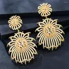 Boucles d'oreilles pendantes GODKI à la mode boule de feux d'artifice nigérian Boucle d'oreille pour les femmes fête de mariage dubaï bijoux de mariée Boucle D'oreille Femme