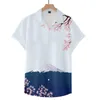 Casual shirts voor heren mannen Chinese elementen Shirt strand abstract patroon landschap schilderen inkt schilderen