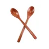 Dinnerware Sets Wooden Spoons 30 Pieces Wood Soup For Eating Mixing Stirring Long Handle Spoon Kitchen Utensil