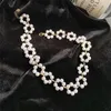 Halsband Koreanische Elegante Blume Perle Dekor Halskette Vintage Hals Colliers Für Frauen 2023 Mode Schöne Kette Ungewöhnliche Schmuck