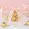 Gift Wrap 1Pc Mini Metal Gold Vintage Retro Bird Cage Candy Boxes Baby Shower Favor Box For Wedding Guests Party Birthday Souvenir