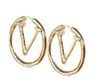 أقراط Gold Hoop All-Match for Lady Women Party Bask Wedding Gift Jewelry for Bride