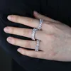 925 Sterling Silver Horse Oogring Fashion Women Finger Sieraden Iced Out Bling Cubic Zirconia verharde CZ Wedding Rings