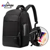 Рюкзак Bopai Nylon Men Men Mraving Bag Waterproof большой 17 -дюймовый ноутбук Черный мужчина 40L USB Rucksack