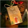 Geschenkverpackung Advent Kalender Lebkuchen Haus Box Weihnachten Genuss S￼￟igkeiten Gunst mit Tag Aufkleber Countdown Weihnachtsdropfen Lieferung Home Garde Dhqdw