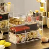 Scatole portaoggetti Clear Makeup Layered Box Dressing Table Cosmetic Lipstick Finishing Grid Desktop Drawer Vano