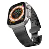 Bracelet de sangle en acier inoxydable premium pour Apple Watch Ultra 8 7 6 5 4 SE Band de liaison de boucle papillon