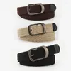 Cinture Cintura in tela da uomo retrò Senza foro per spillo Design Tessuto Forza elastica Colore solido Casual Giovani donne