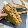 Ontwerpers Klassieke Driehoeken Mini Schoudertassen Handtassen Italië Merk Imitatie Kristal Driehoek Teken Vrouwen Keten Crossbody Tas Desi317v